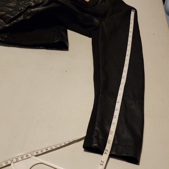 Philosophy Quilted Black Faux Leather Jacket - Picture 5 of 7